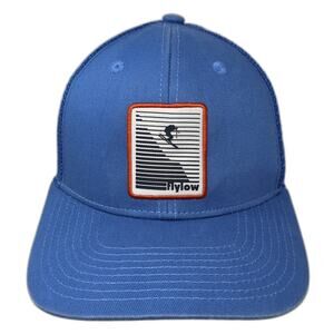 Flylow Gear Snapback Trucker Hat Blue One Size Adjustable Embroidered Mesh Back